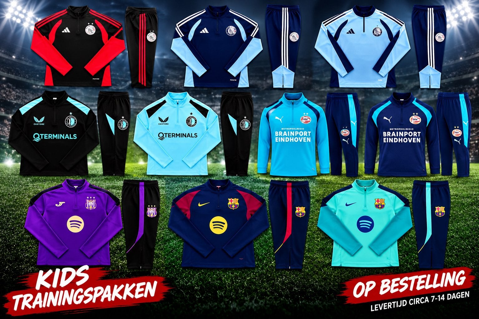 KINDER VOETBAL TRAININGSPAKKEN  €50,- INCL. VERZENDING, Ophalen of Verzenden, Trainingspak