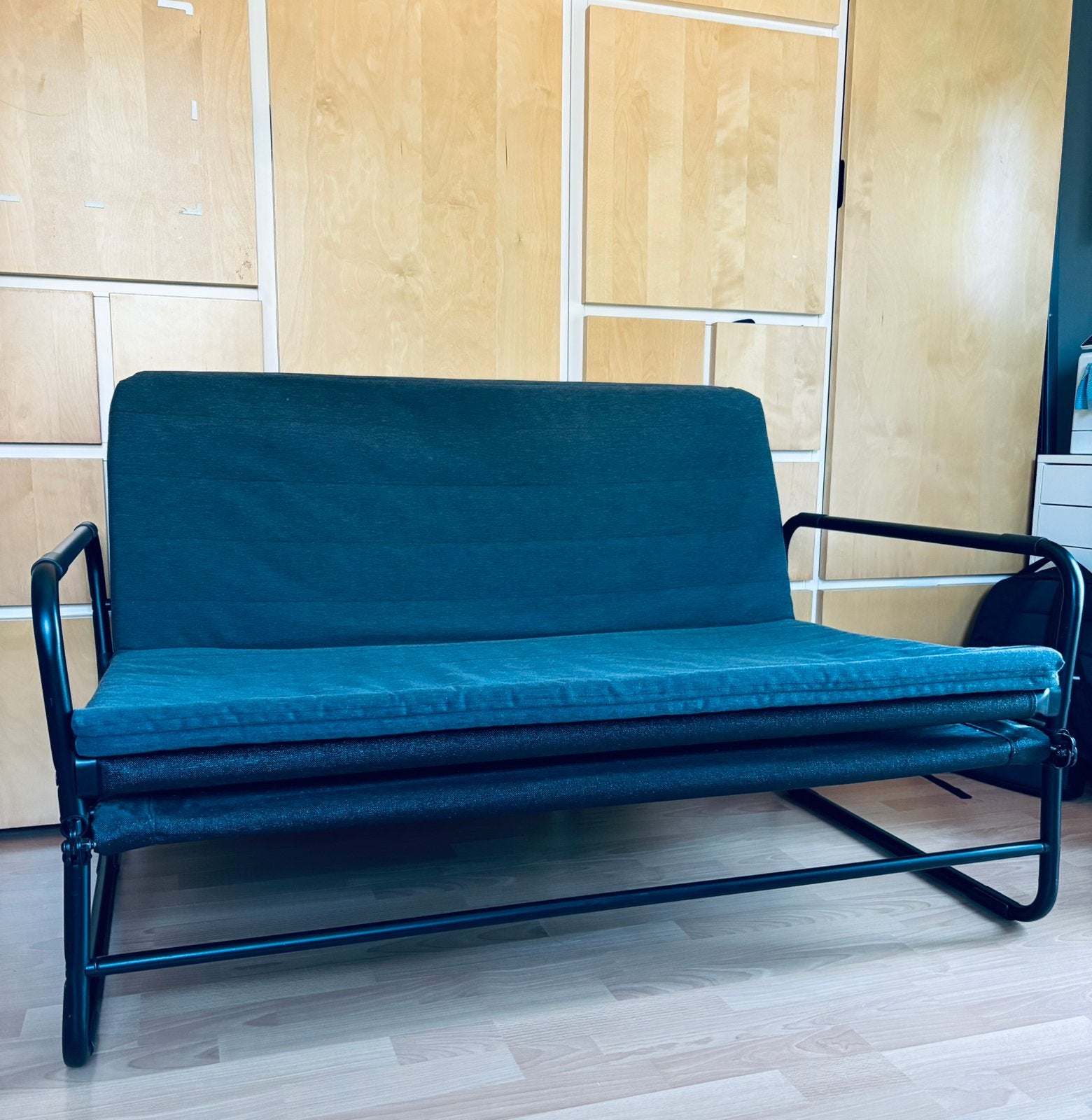 Fauteuil convertible HAMMARN, Maison & Meubles, Fauteuils, Comme neuf, Synthétique, Métal, 100 à 125 cm, 75 à 100 cm, Enlèvement