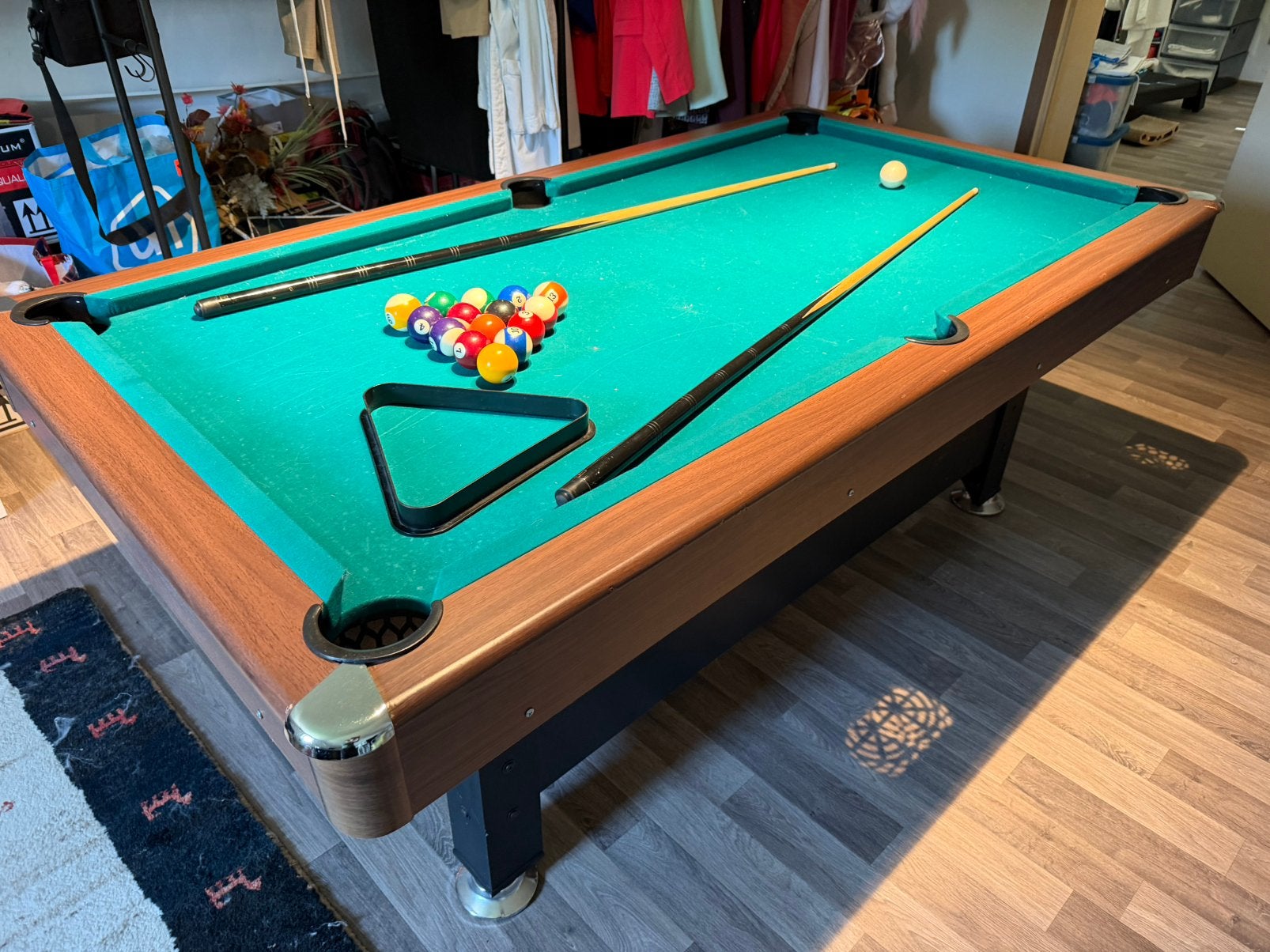 Pooltafel, Sports & Fitness, Billards & Billards américains, Enlèvement, Utilisé, Table de billard