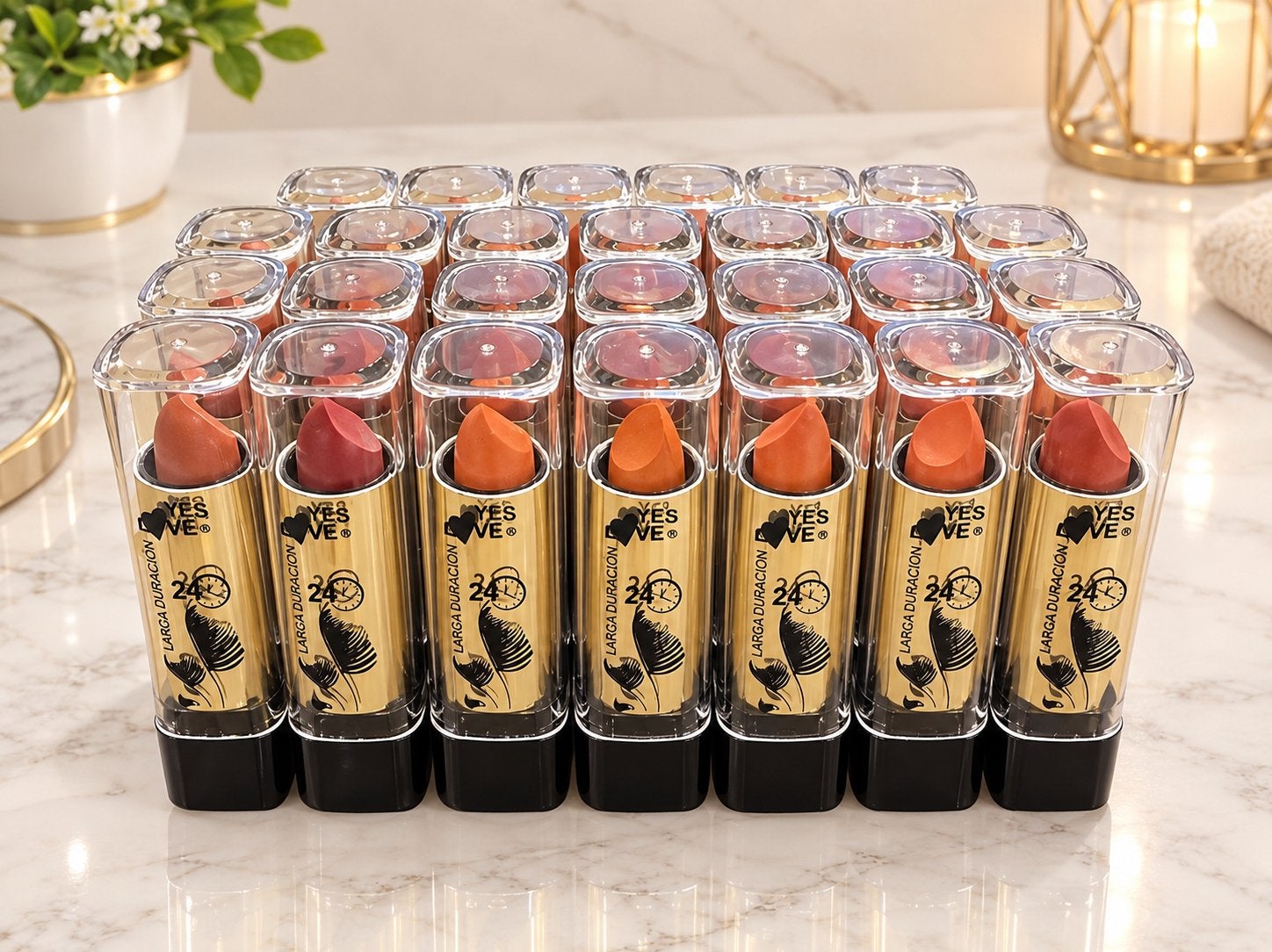 Set van 27 lippenstiften, Nieuw, Ophalen of Verzenden, Make-up, Overige kleuren