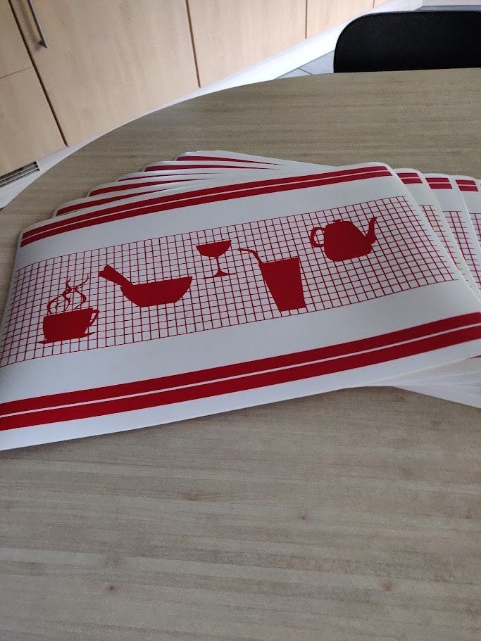 Placemats in Kunststof.  8 stuks., Overige typen, Kunststof, Ophalen of Verzenden, Zo goed als nieuw
