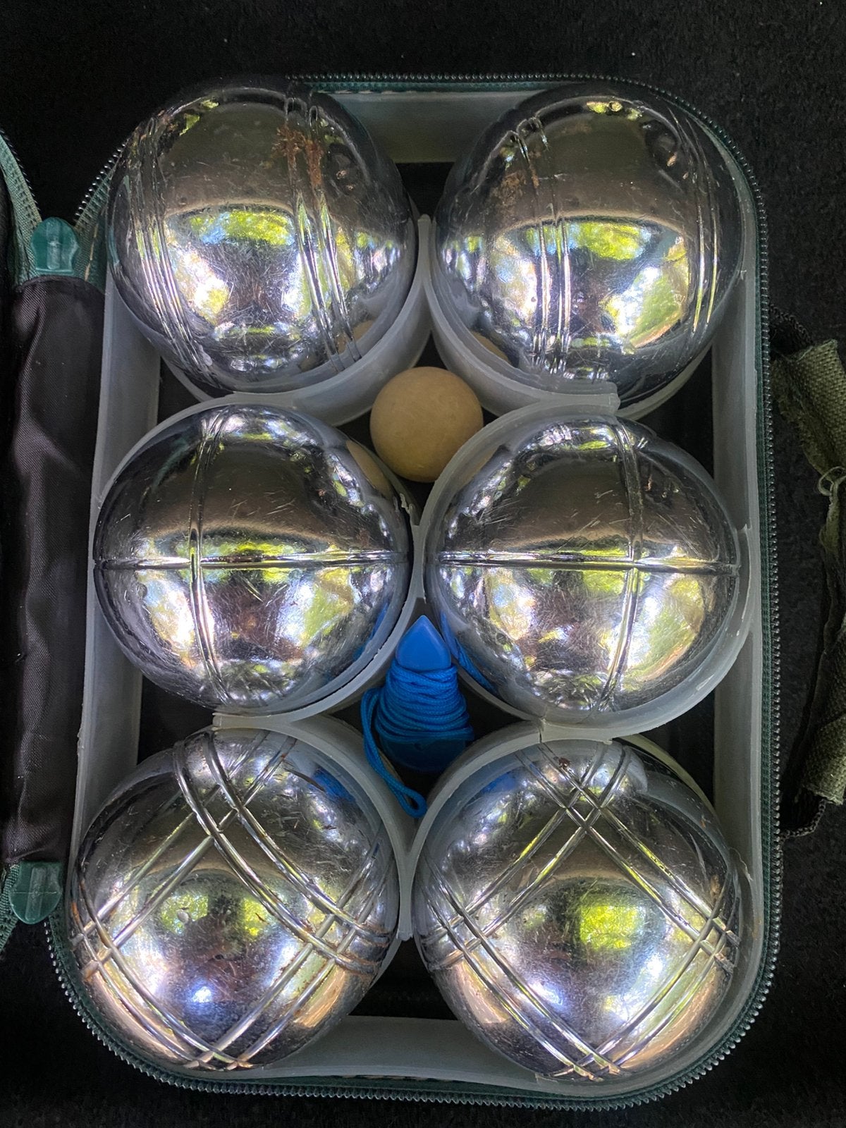 Jeu de 6 boules de pétanque pour 3 joueurs. x 2 boules, Sports & Fitness, Bowling, Enlèvement, Utilisé, Boule