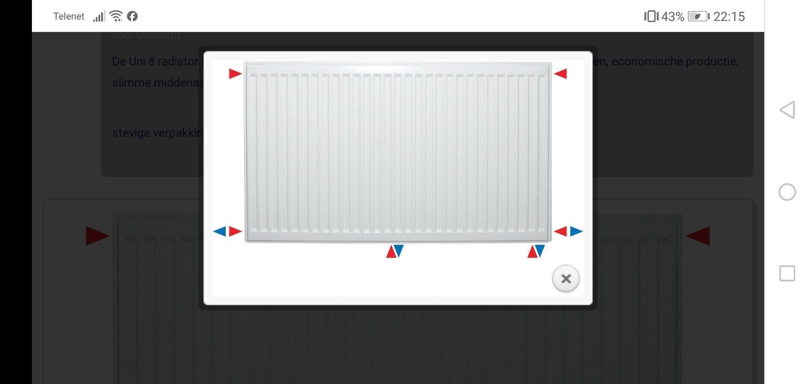 Desco uni8 radiator NIEUW, Doe-het-zelf en Bouw, Verwarming en Radiatoren, Ophalen, Radiator