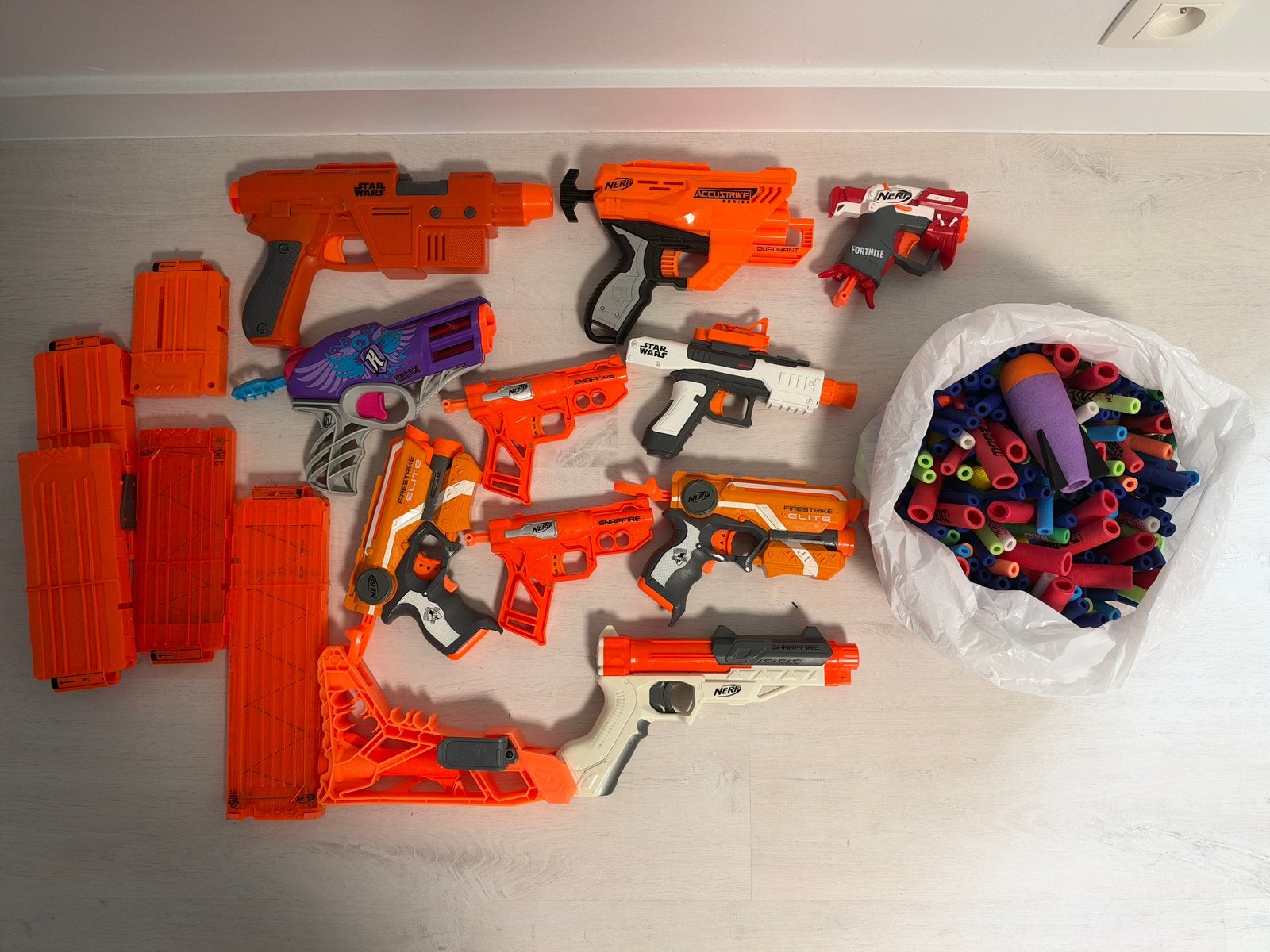 Nerf collectie, Ophalen, Gebruikt