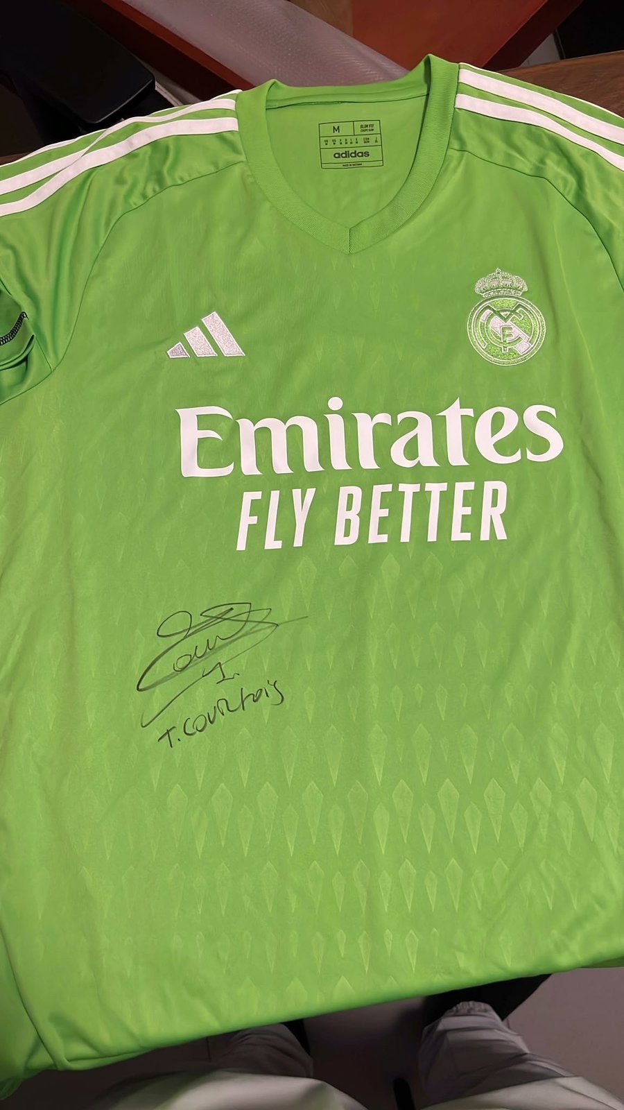 Gesigneerd Keepersshirt Courtois Real Madrid, Sport en Fitness, Ophalen of Verzenden, Nieuw, Shirt