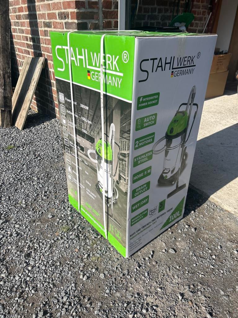 Nieuwe industriële nat/droog stofzuiger 100L–2800W–Stahlwerk, Enlèvement, Neuf, 2000 watts ou plus, Aspirateur