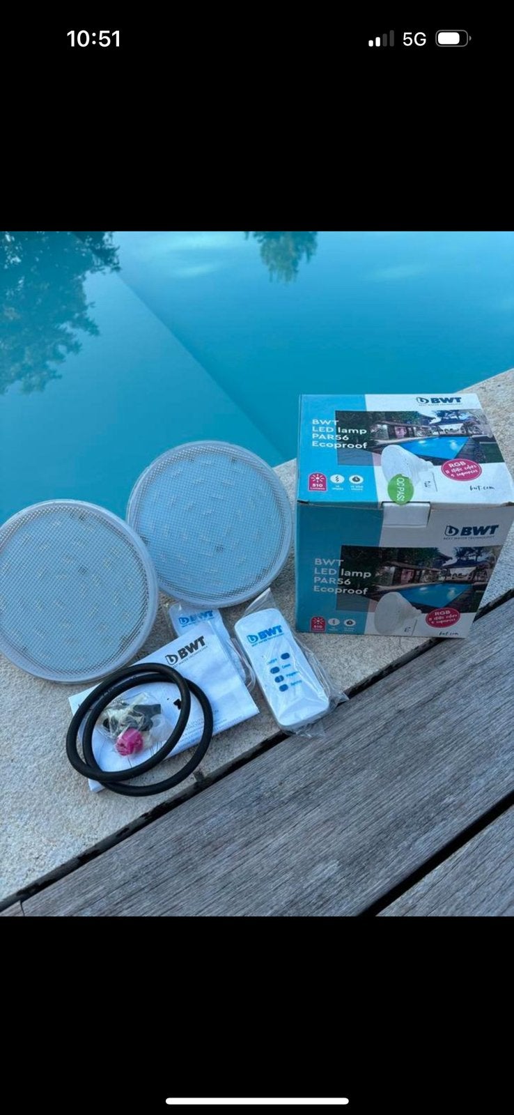 Zwembadlamp (2 stuks) van het merk RGB BTW, Tuin en Terras, Ophalen, Gebruikt