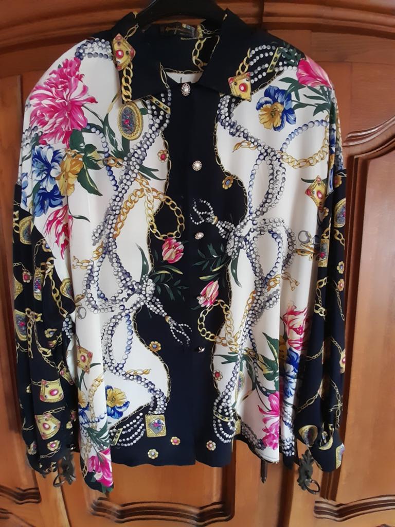 Chique blouse, dames, NIEUW, echte zijde, mt 48, Kleding | Dames, Mario Pucci Cecconi, Ophalen of Verzenden, Nieuw, Blouse of Tuniek