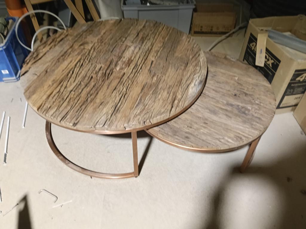 Houten salontafel, Ophalen