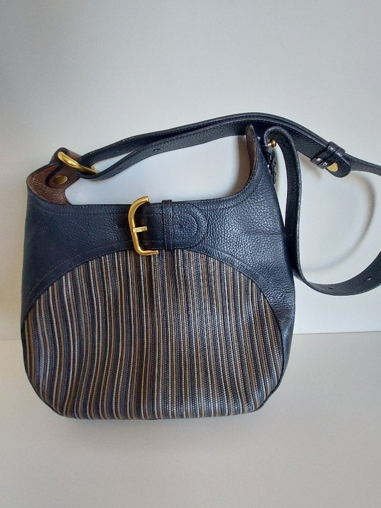 Donkerblauwe handtas Chardonnay van DELVAUX, Handtassen en Accessoires, Tassen | Damestassen, Ophalen, Gebruikt, Handtas