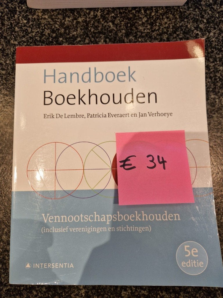 Handboek boekhouden - Vennootschapsboekhouden, Boeken, Ophalen, Gelezen, Hoger Onderwijs, Intersentia