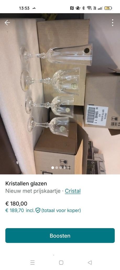 Set kristallen glazen, Ophalen, Nieuw, Overige typen