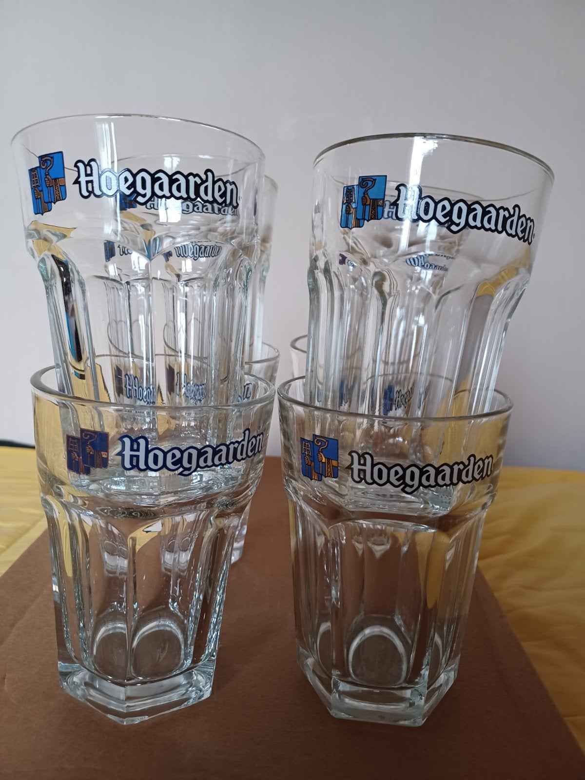 Hoegaarden glazen, Verzamelen, Ophalen, Zo goed als nieuw, Bierglas