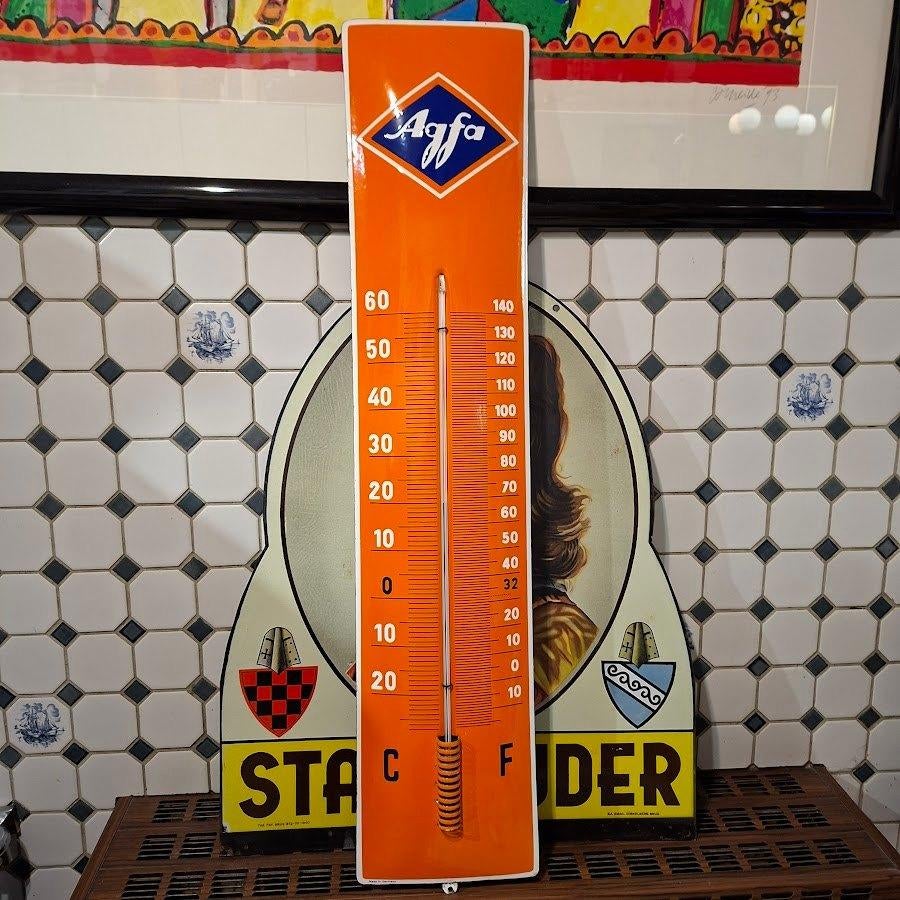 Emaille Agfa 1950, Ophalen, Zo goed als nieuw, Reclamebord