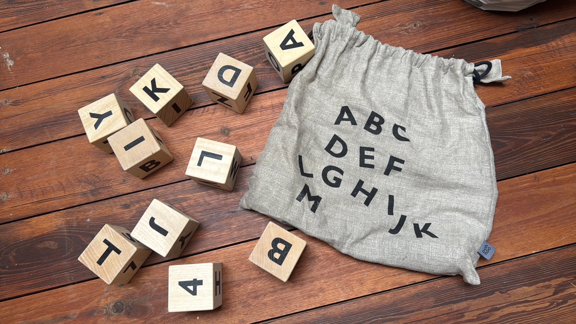 Houten blokken a, b, c, 1, 2, 3., Ophalen, Zo goed als nieuw
