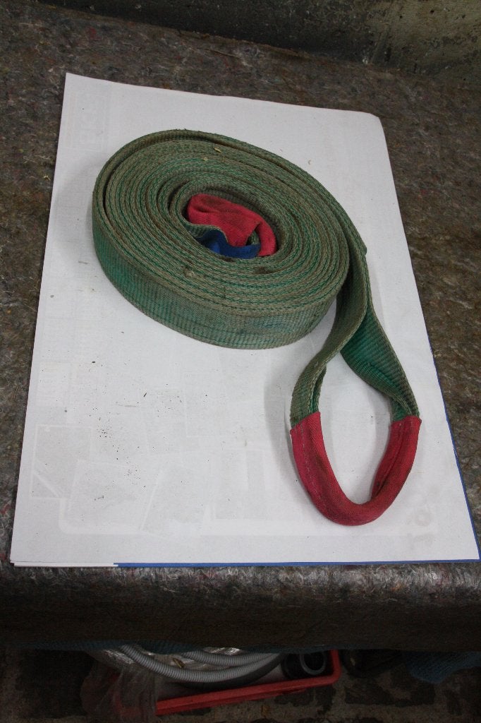 Hijsband Polyester met platte lossen 5 meter 2 ton enkel, Ophalen of Verzenden, Zo goed als nieuw