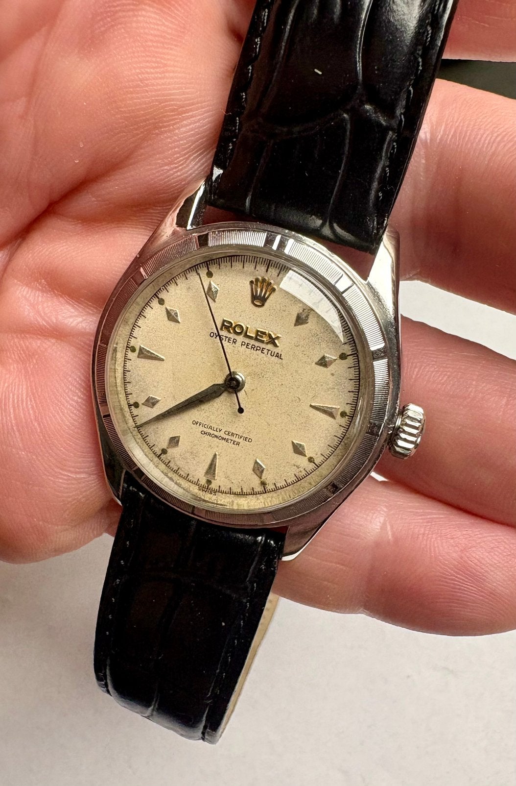 Ancienne Rolex oyster perpetual ref 6107, Enlèvement ou Envoi, Acier