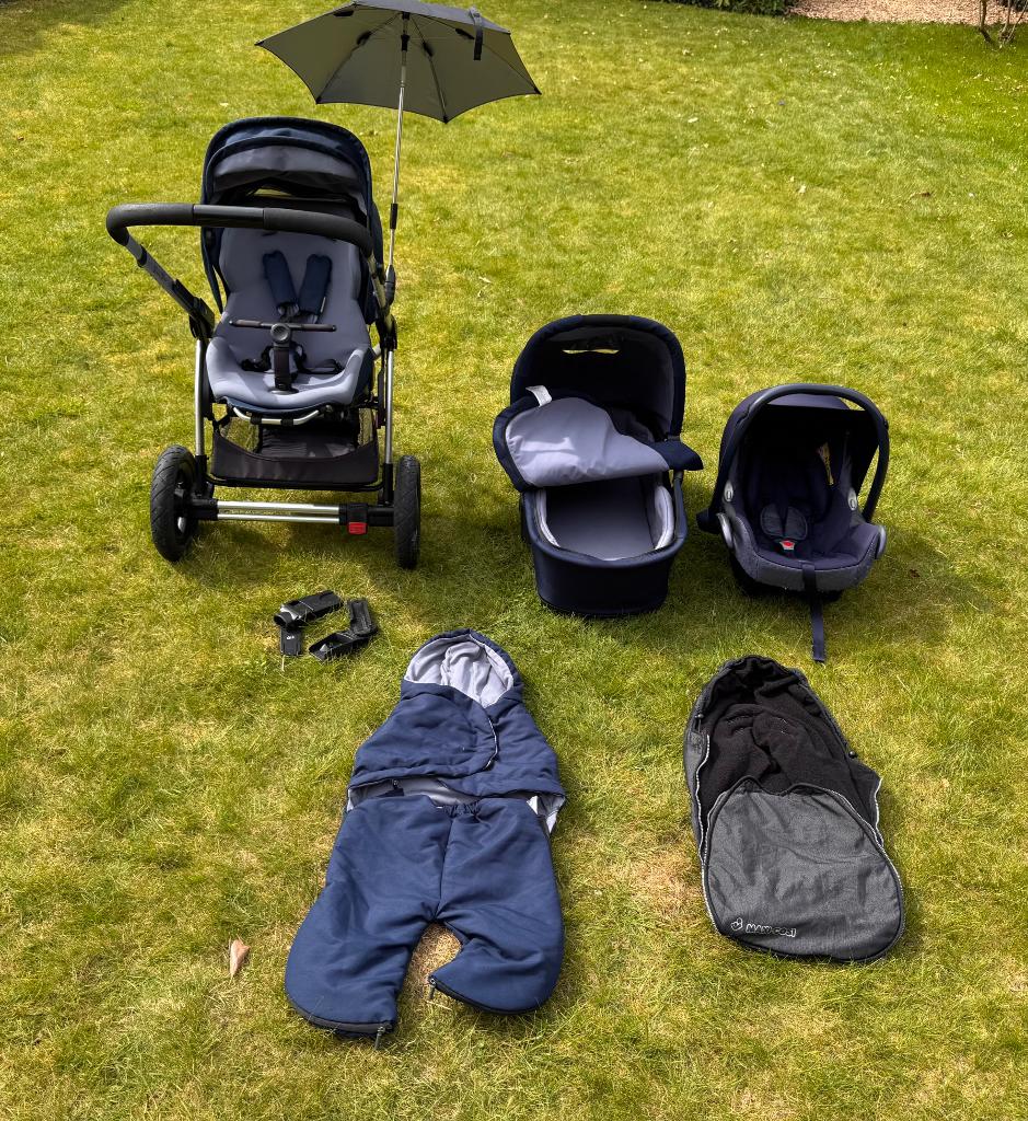 Maxi Cosi Mura 3 in 1, Kinderen en Baby's, Kinderwagens en Combinaties, Gebruikt, Combiwagen, Maxi-Cosi, Luchtbanden, Verstelbare duwstang