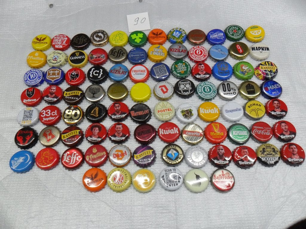 90 capsules de bières soda soft état voir les 7 photos, Collections, Enlèvement ou Envoi, Utilisé, Autres types