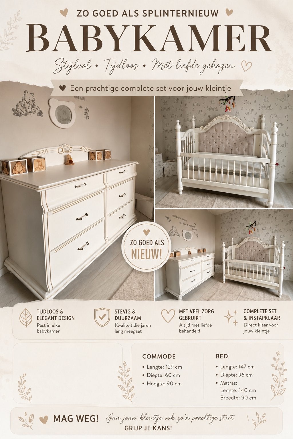 Crèche, Enfants & Bébés, Enlèvement, Comme neuf