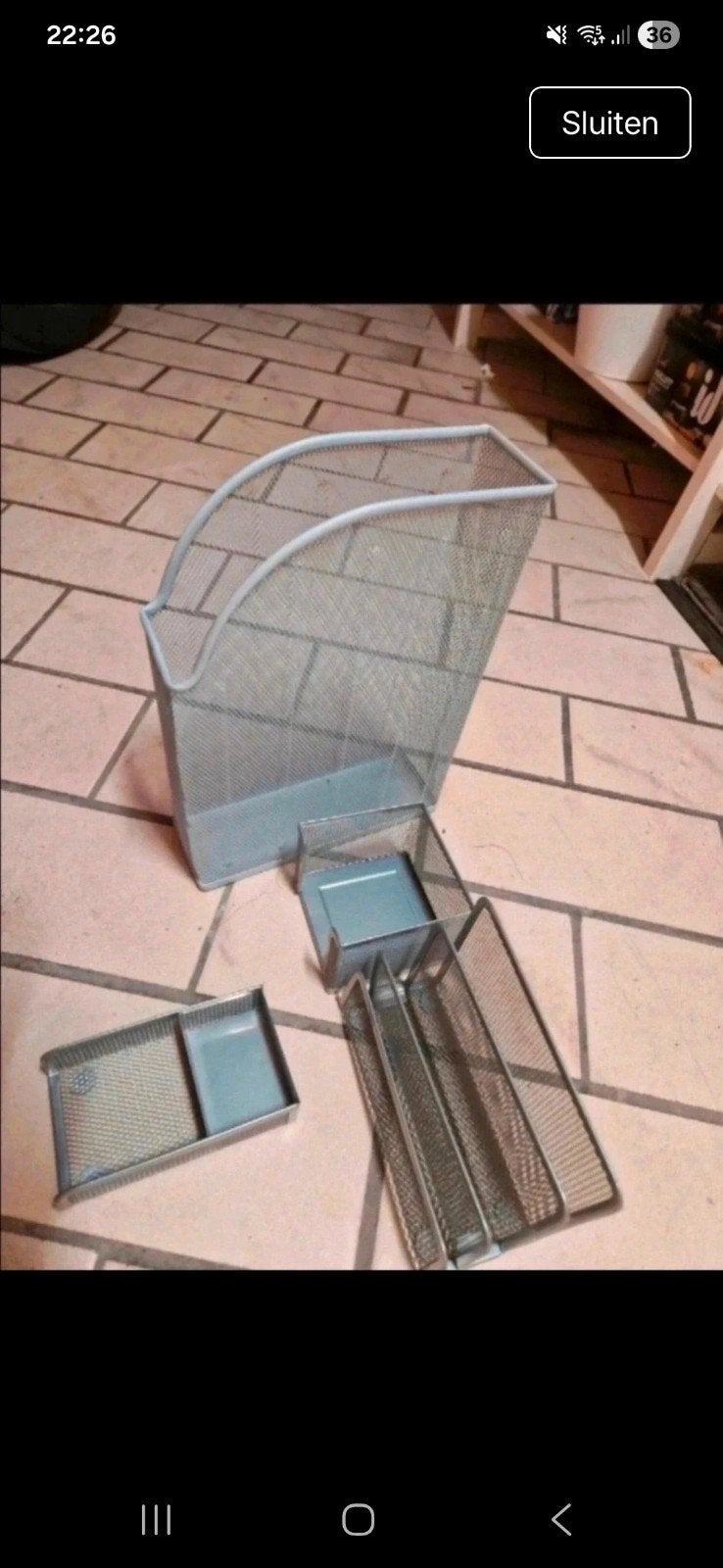 Bureau organiser, Enlèvement
