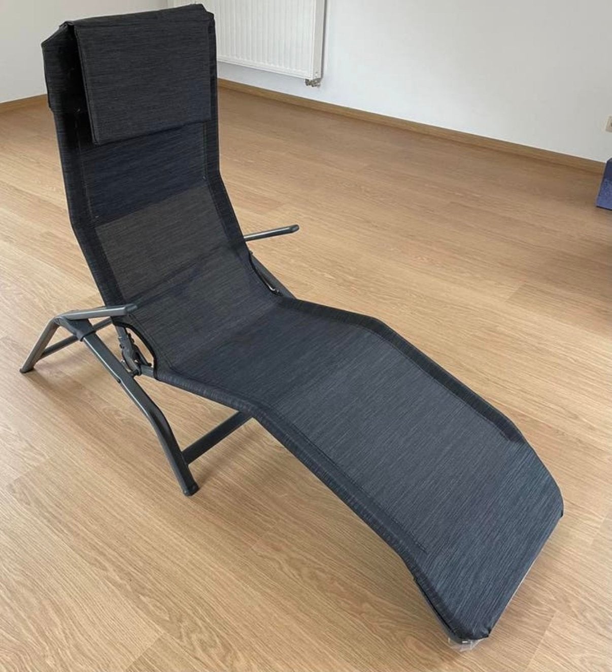 Chaise longue multipositions anthracite : Garden Feeling, Enlèvement, Neuf
