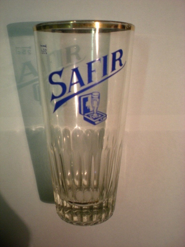 SAFIR  25 cl  bord doré, Collections, Marques de bière, Verre ou Verres, Enlèvement ou Envoi