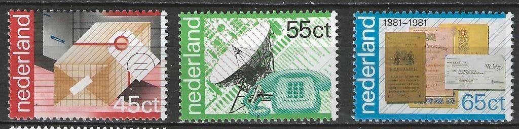 Nederland 1981 - Yvert 1150-1152 - 100 jaar Postdienst (PF), Verzenden, Postfris