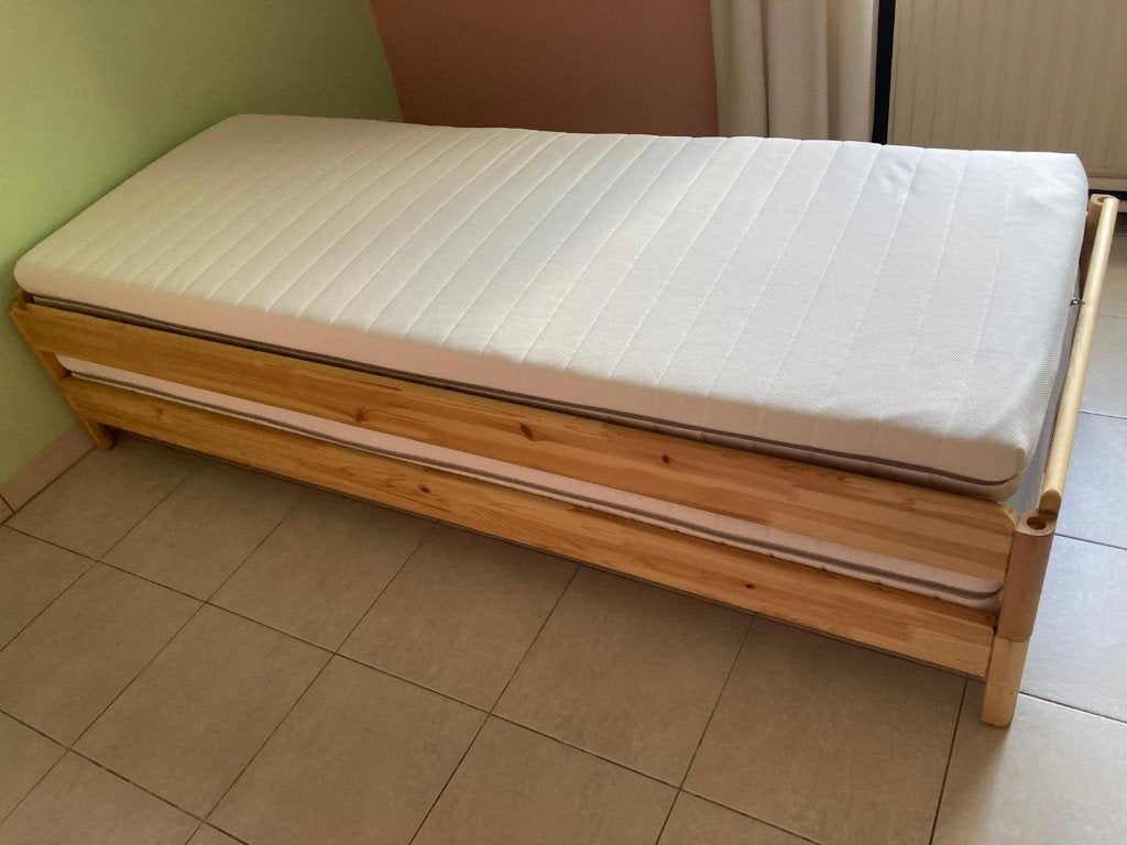 Stapelbare bedjes Ikea, Enfants & Bébés, Chambre d'enfant | Lits, Enlèvement, Utilisé, 180 cm ou plus, 70 à 85 cm