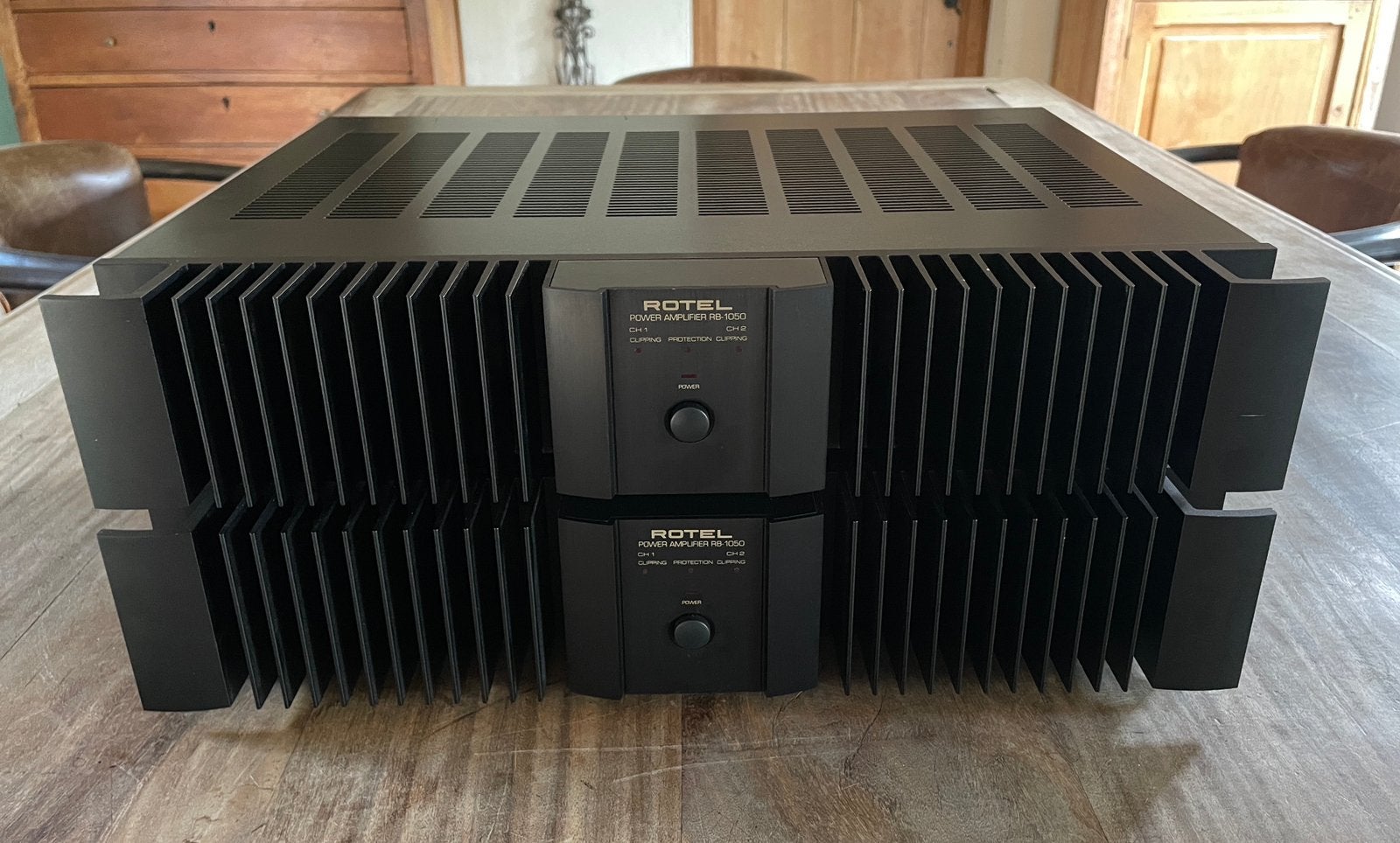 2x Rotel RB-1050 eindversterkers, Enlèvement, Utilisé, Stéréo