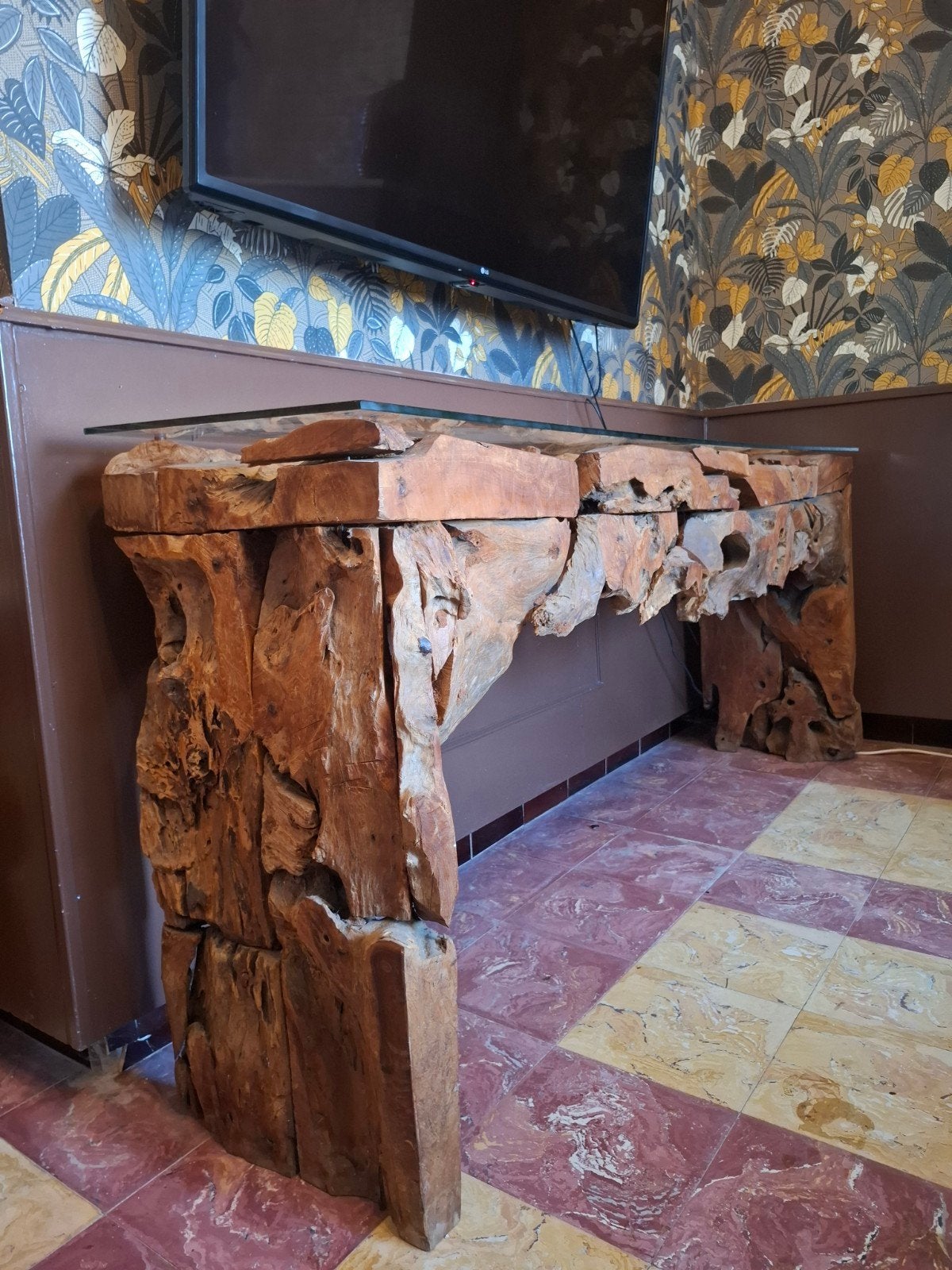 Dressoir in teak hout, Ophalen, 150 tot 200 cm, Zo goed als nieuw, Teakhout