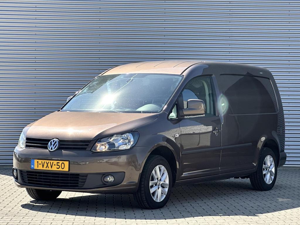 Volkswagen Caddy 1.6 TDI Maxi Bruin metalic DSG automaat MAR, Auto's, Bestelwagens en Lichte vracht, Stof, Gebruikt, Zwart, 4 cilinders