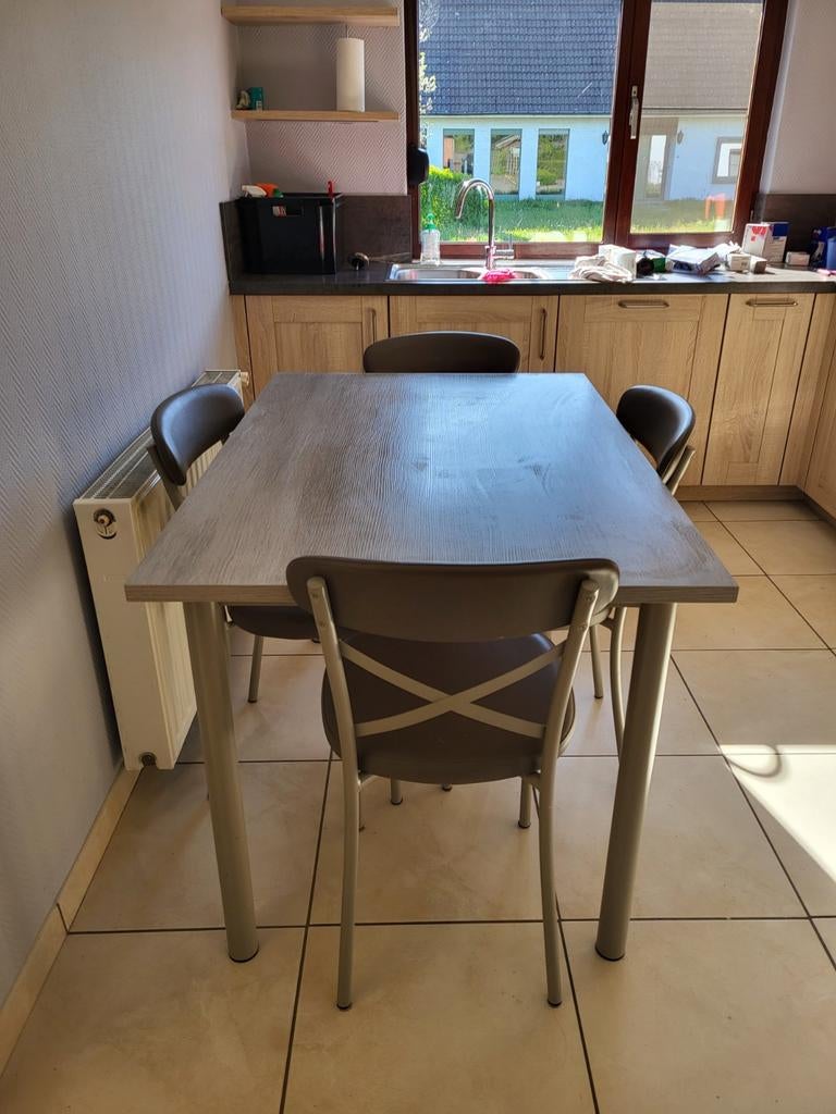 Keukentafel met 4 stoelen, Huis en Inrichting, Ophalen