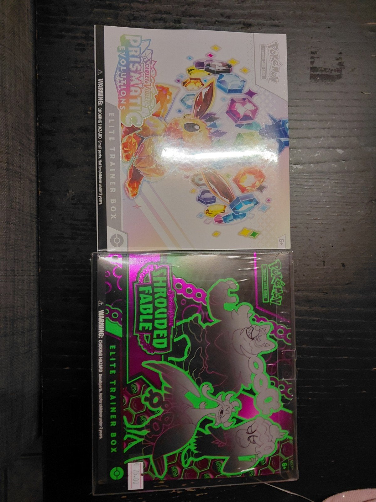 pokemon etb  prismatic evolutions + etb schrouded fable, Ophalen of Verzenden, Zo goed als nieuw, Starterdeck, Foil