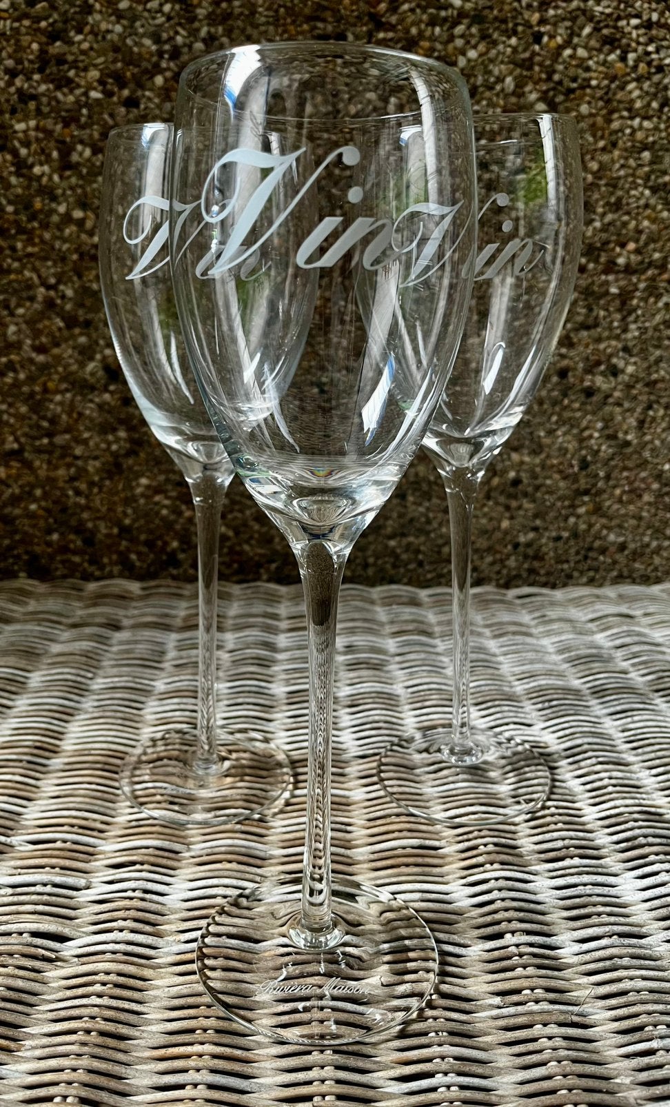 3 wijnglazen wijnglas glazen Vin Rouge Verre Rivièra Maison, Ophalen of Verzenden, Zo goed als nieuw, Overige typen