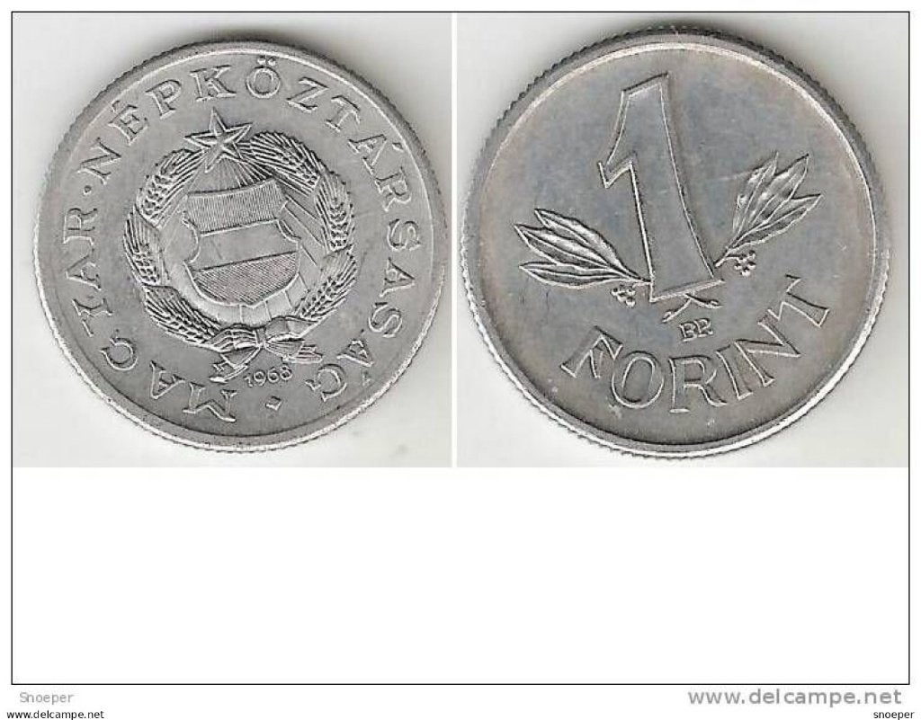 hungary 1 forint 1968 km 575 xf+, Verzenden, Hongarije, Losse munt