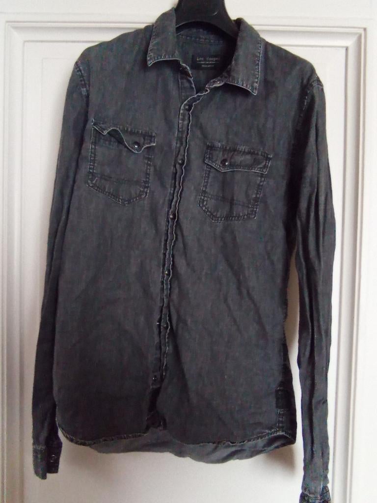 Lee Cooper - zwart jeans hemd, maat M, Ophalen of Verzenden, Zwart