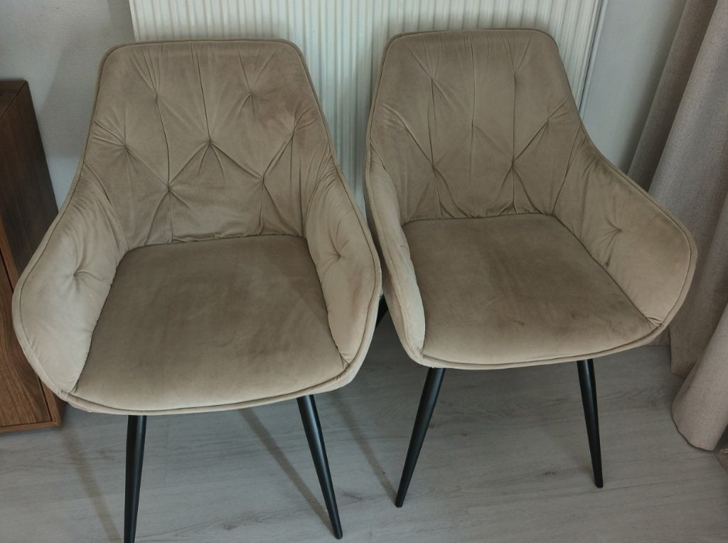 6 eetstoelen, Huis en Inrichting, Stoelen, Ophalen, Metaal, Gebruikt, Overige kleuren