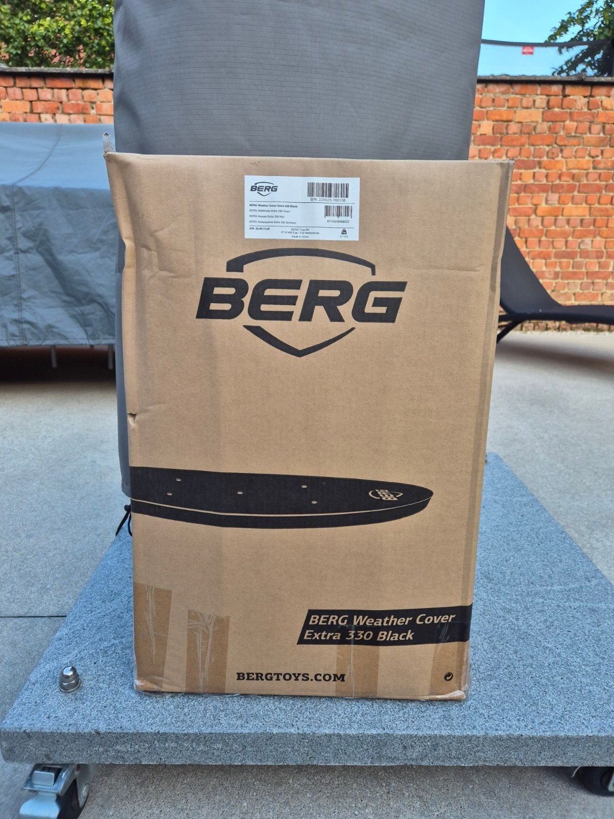 Berg afdekhoes trampoline, Enlèvement