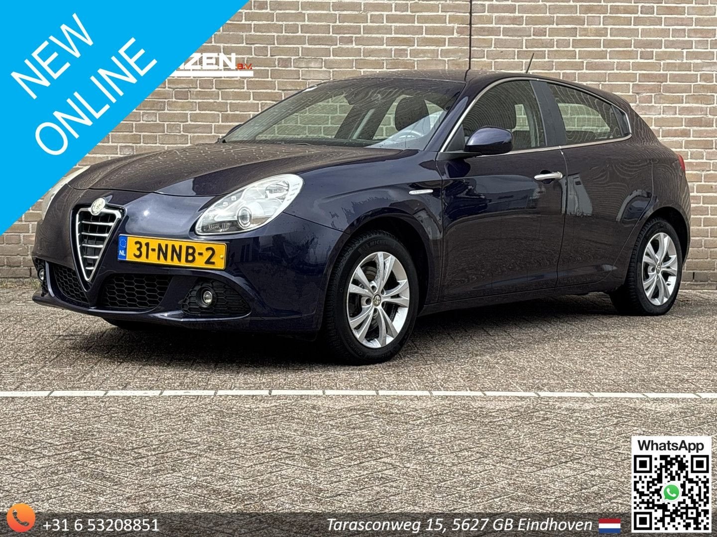 Alfa Romeo Giulietta 1.4 T Distinctive, Blauw, Bedrijf, Start-stop-systeem, Giulietta