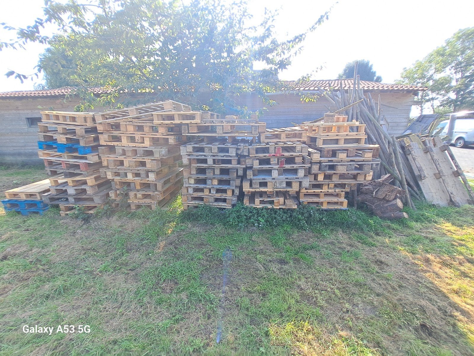 Paletten voor brandhout, Tuin en Terras, Ophalen
