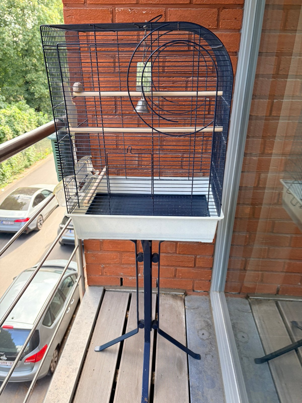 Cage oiseaux avec pied, Animaux & Accessoires, Enlèvement, Comme neuf