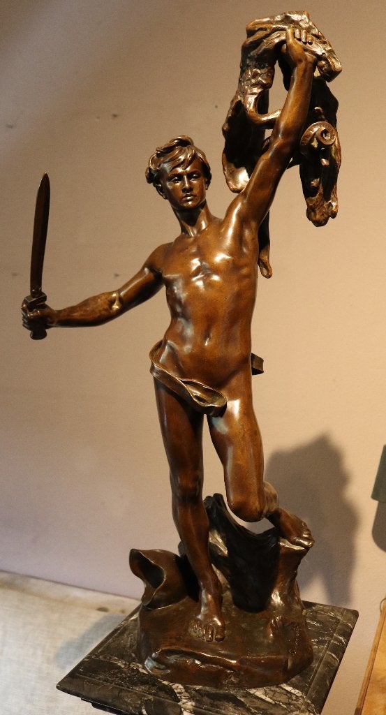 Indrukwekkend 19e eeuws bronzen beeld, Ophalen of Verzenden, Klassiek, Brons, Beeld