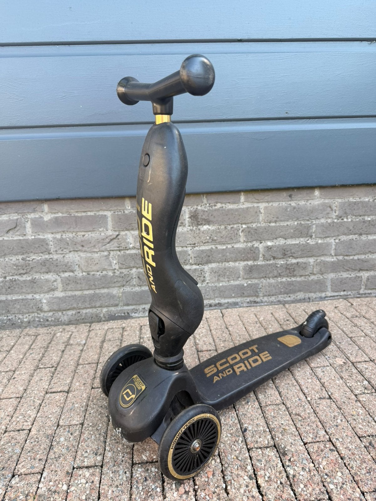 Scoot and Ride step – zwart goud, Fietsen en Brommers, Steps, Ophalen, Gebruikt, Overige typen