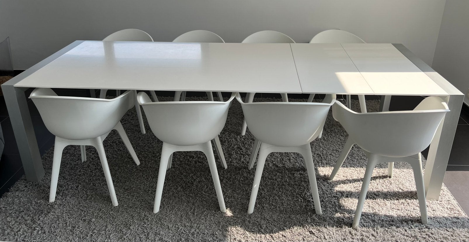 8 chaises en plastique blanc, Synthétique, Enlèvement, Blanc, Cinq, Six Chaises ou plus