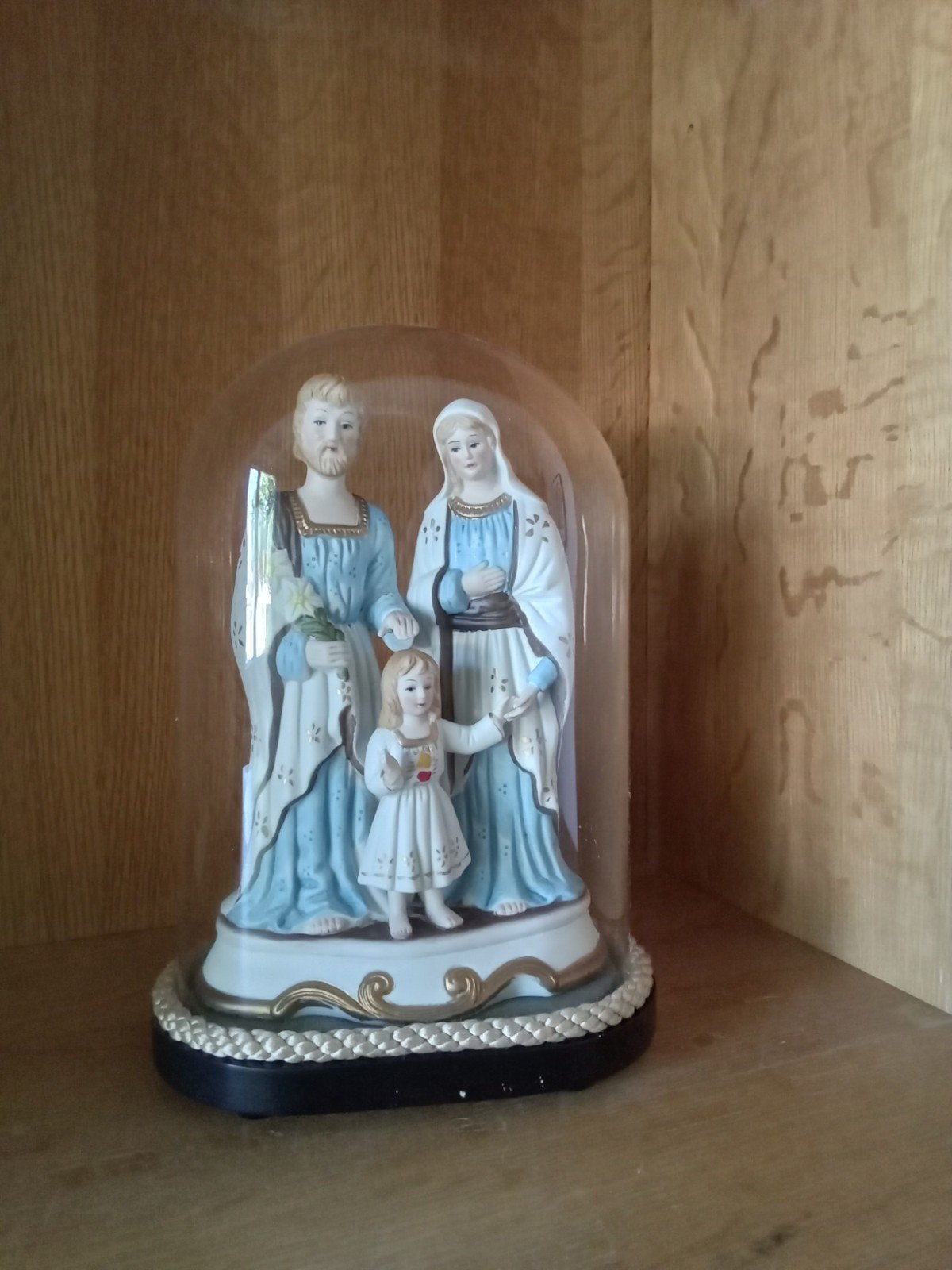 heilige familie  onder glazen stolp, Antiek en Kunst, Ophalen