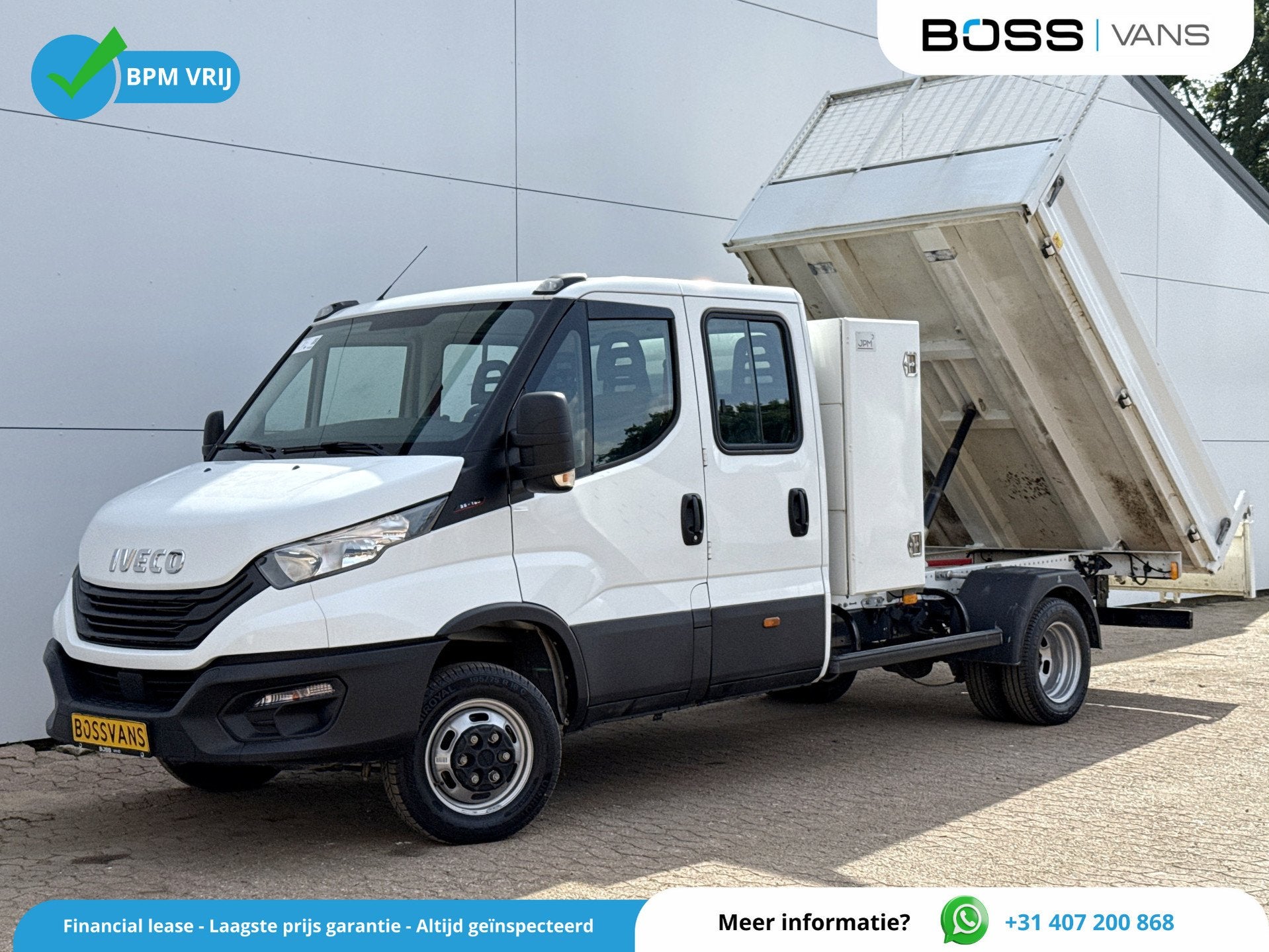 Iveco Daily 35C16 3.0 Dubbele Cabine Kipper Dubbellucht 3,5t, Autos, Camionnettes & Utilitaires, Cuir, 4 portes, Iveco, Boîte manuelle