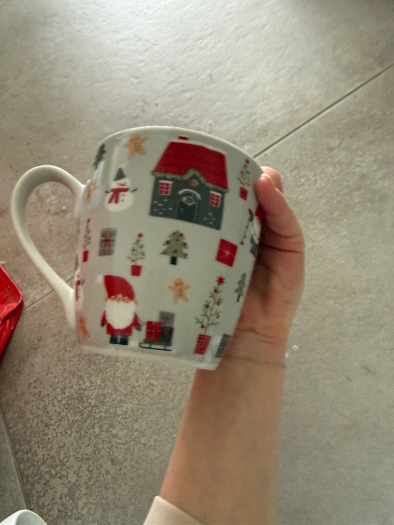 Mug Boltze Home blanc à motifs Noël, Maison & Meubles, Cuisine | Vaisselle, Enlèvement ou Envoi, Neuf, Mug