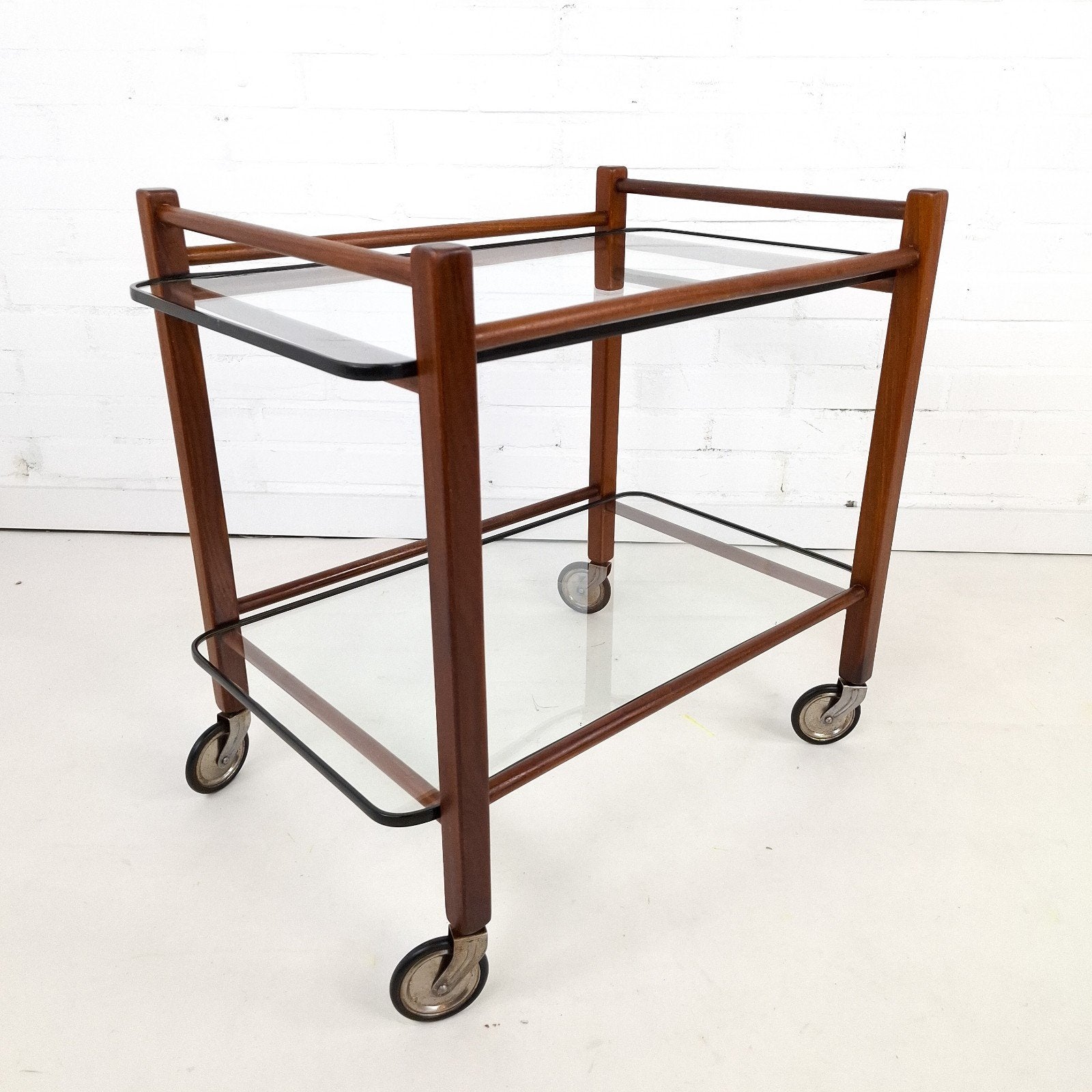 Vintage Coja theewagen teakhout & glas jaren 50/60, Ophalen