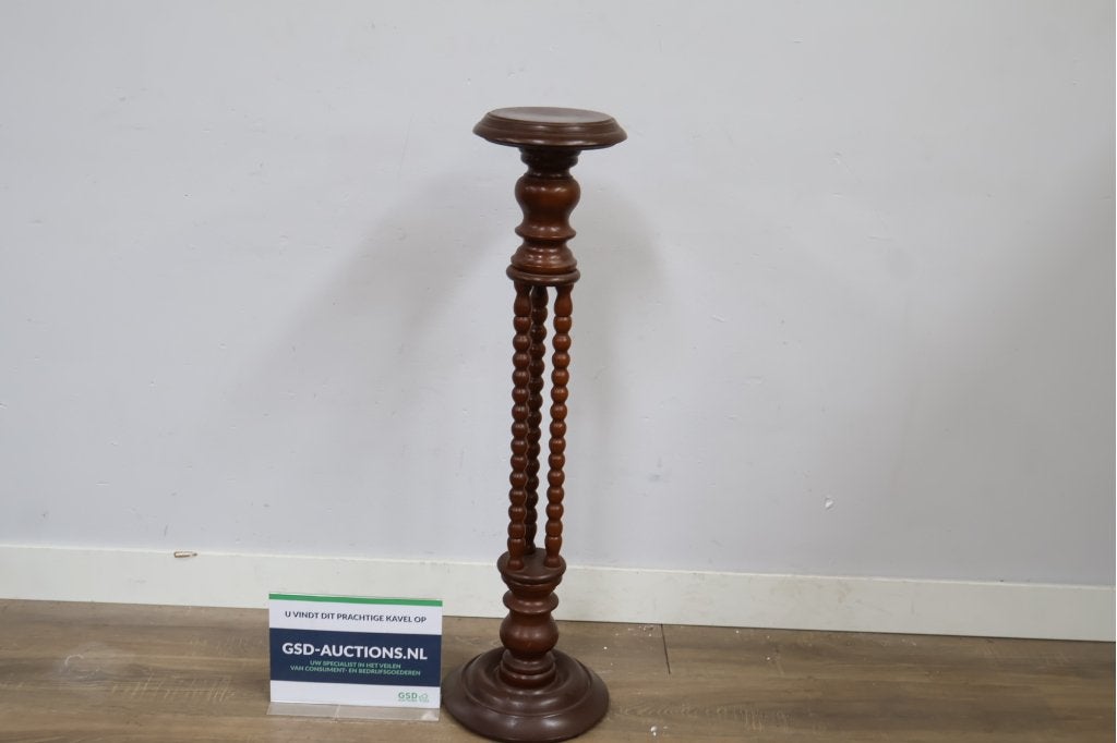 Houten plantentafel, Zuil met gedraaide poten, Enlèvement ou Envoi, Niet ingevuld, Niet ingevuld, Niet ingevuld